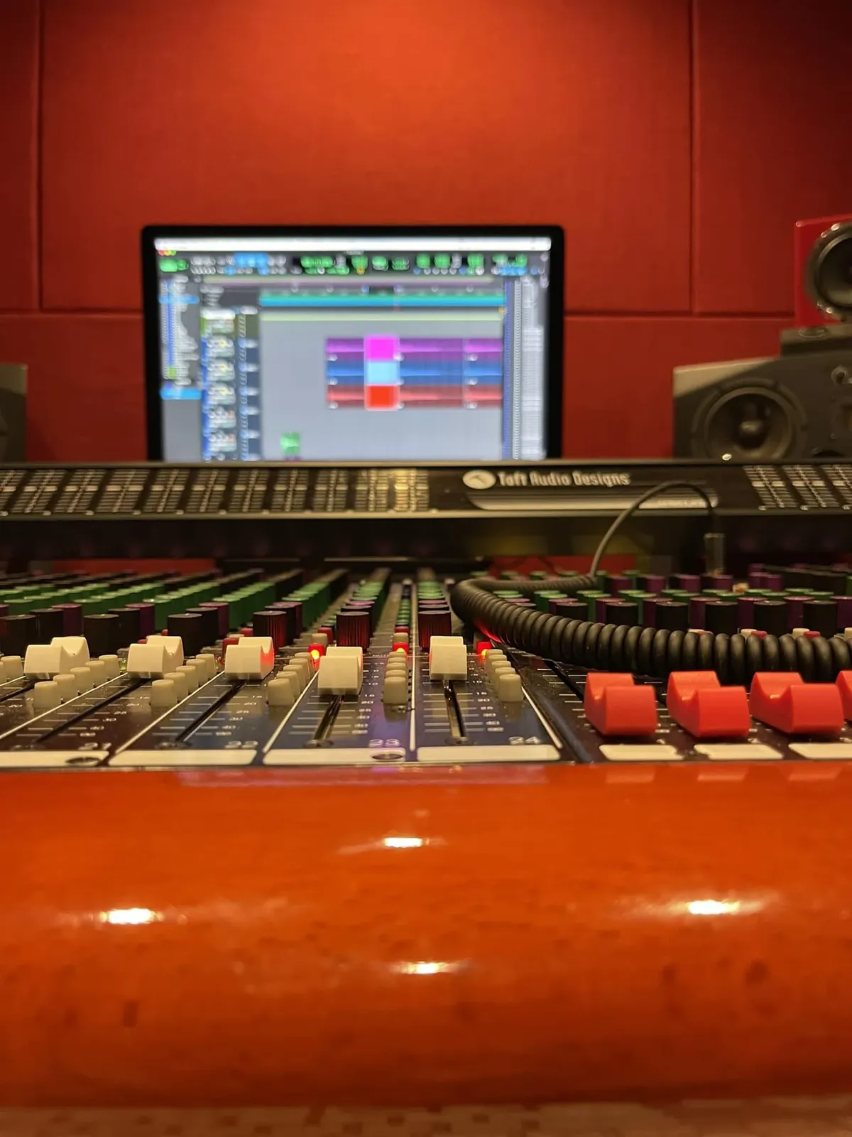 The Toft Audio Designs Series ATB console at MidWav Studio